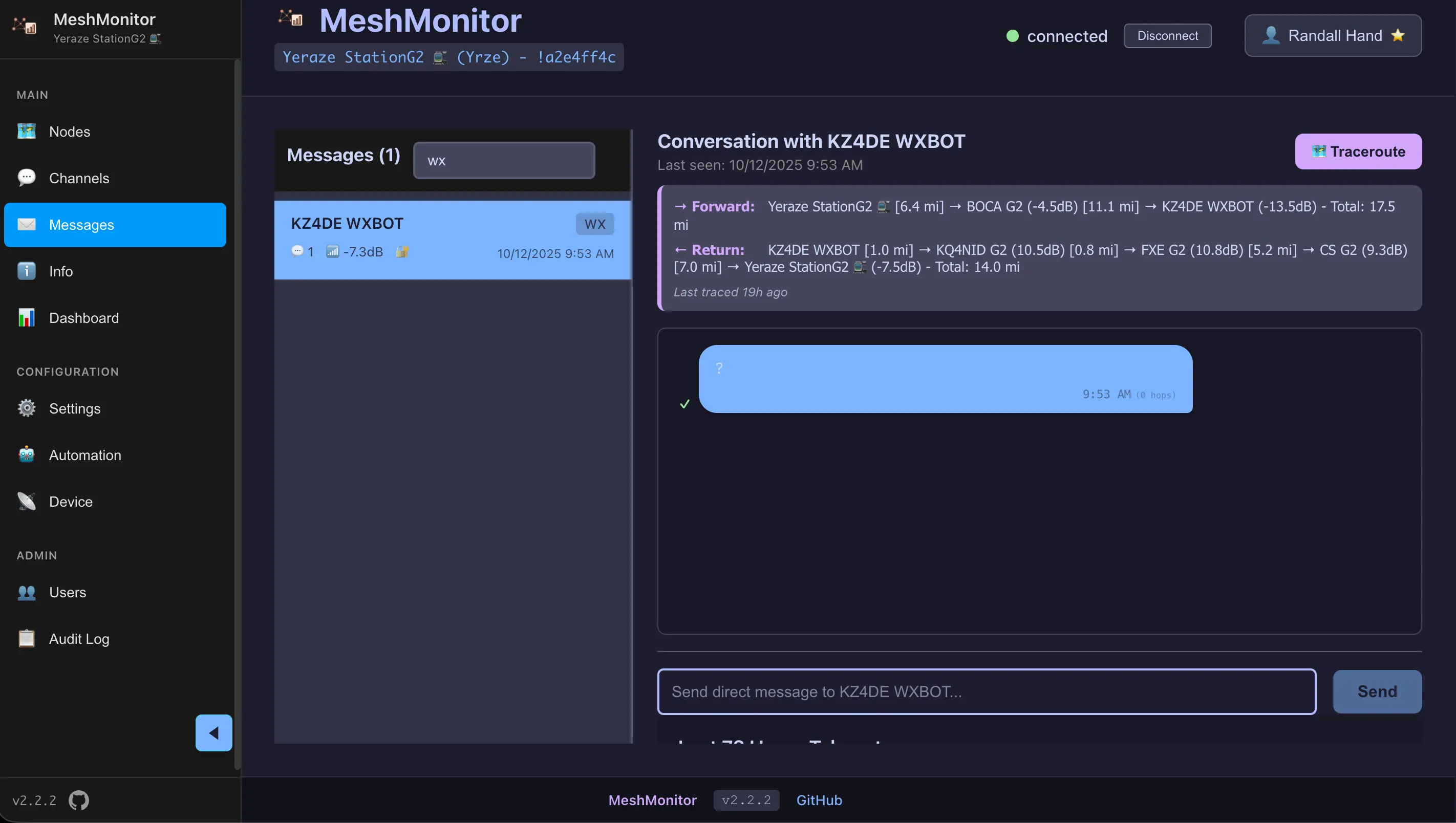 MeshMonitor 消息视图：多频道历史与搜索过滤