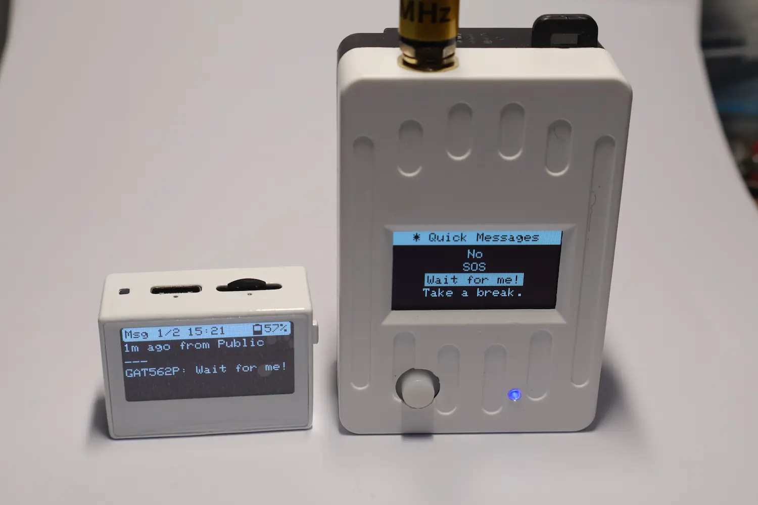 GAT-562、Wilson 的 MeshTiny 节点运行 MeshCore 固件